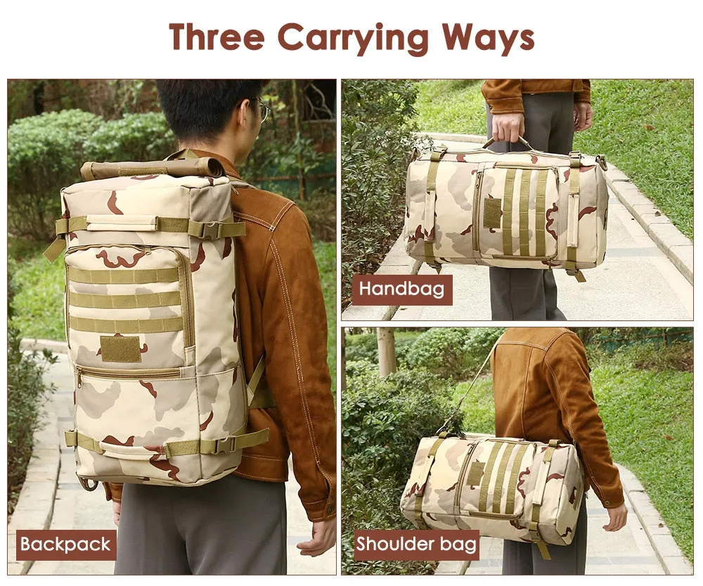 60L Convertible Military MOLLE Tactical Army Backpack