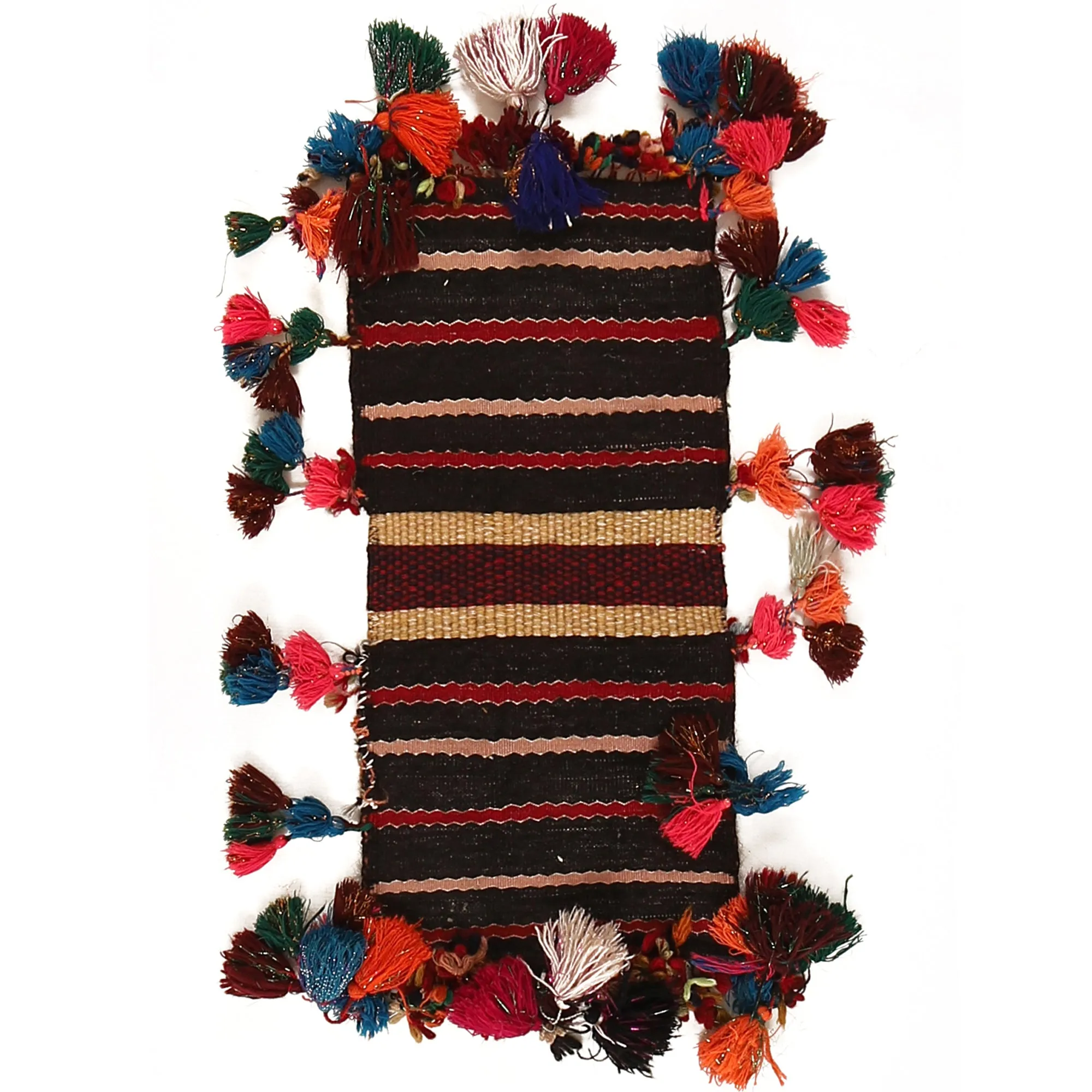 Afghan Baluch Saddle Bag Rug 0' 11" x 2' 4" ft / 29 x 70 cm - No. G22332