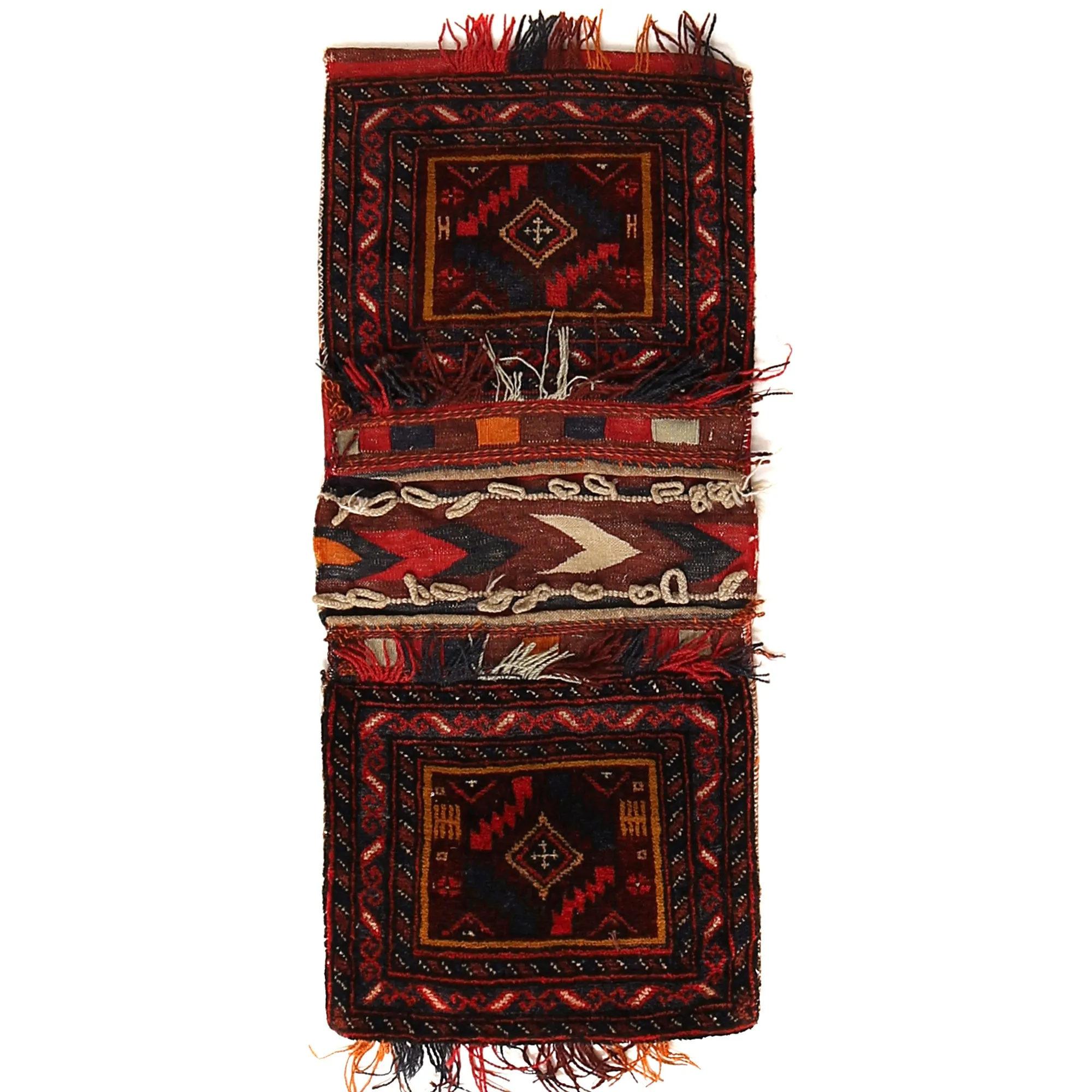 Afghan Baluch Saddle Bag Rug 1' 4" x 2' 11" ft / 41 x 89 cm - No. R21687