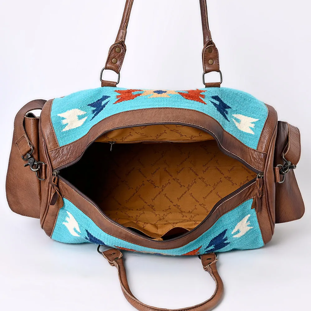 American Darling Duffel Saddle Blanket Genuine Leather Women Bag Western Handbag Purse