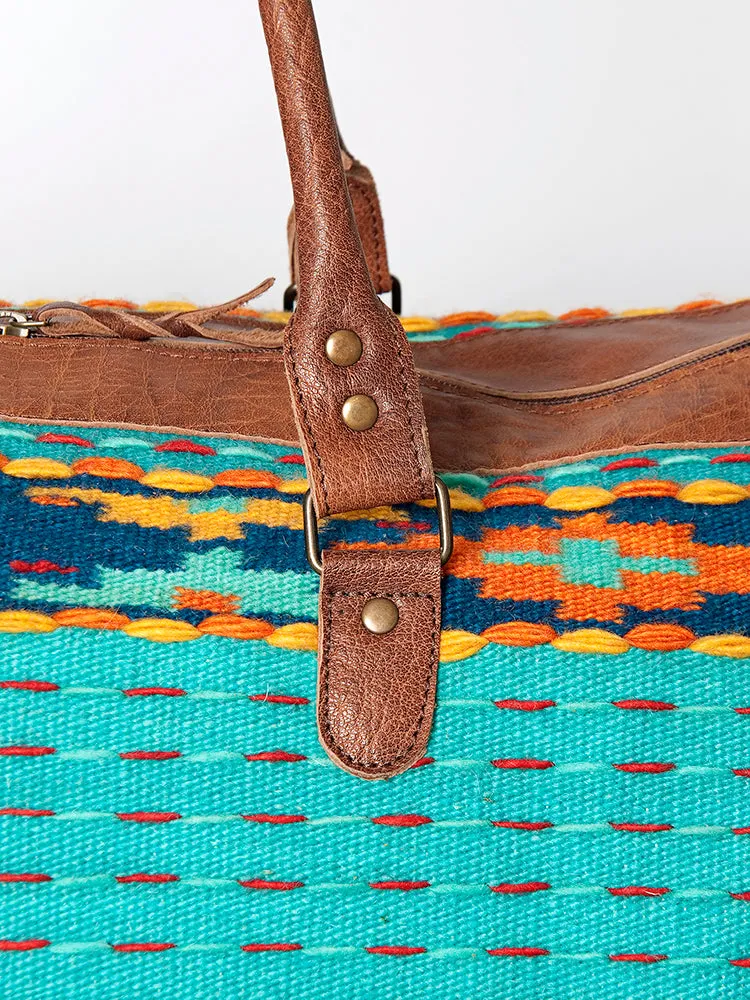 American Darling Duffel Saddle Blanket Genuine Leather Women Bag Western Handbag Purse