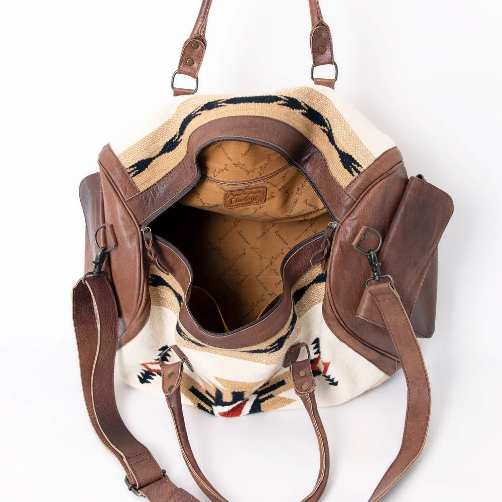 American Darling Duffel Saddle Blanket Genuine Leather Women Bag Western Handbag Purse