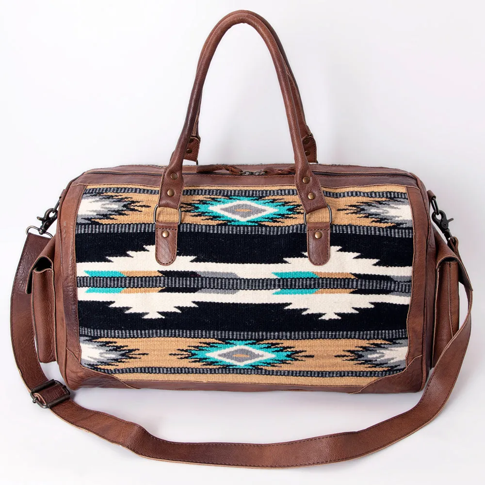 American Darling Duffel Saddle Blanket Genuine Leather Women Bag Western Handbag Purse