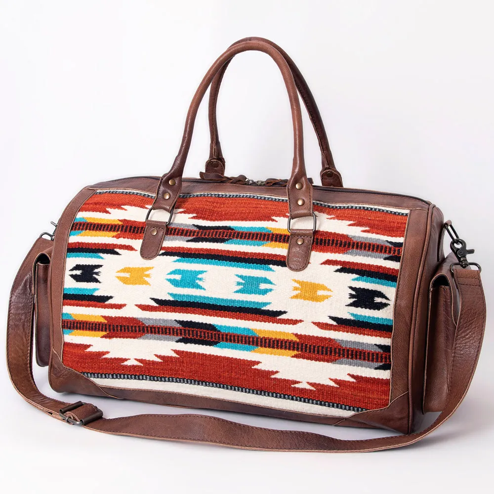American Darling Duffel Saddle Blanket Genuine Leather Women Bag Western Handbag Purse