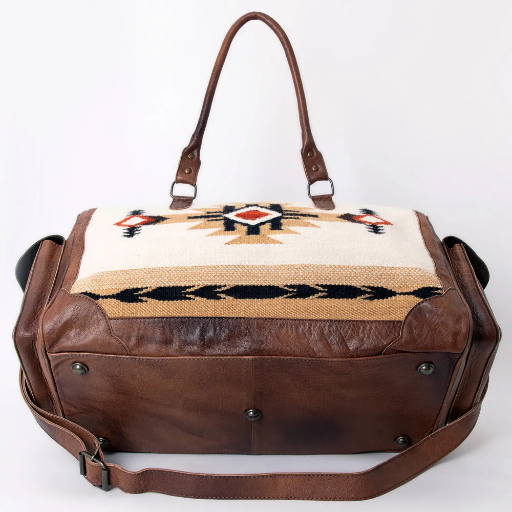 American Darling Duffel Saddle Blanket Genuine Leather Women Bag Western Handbag Purse