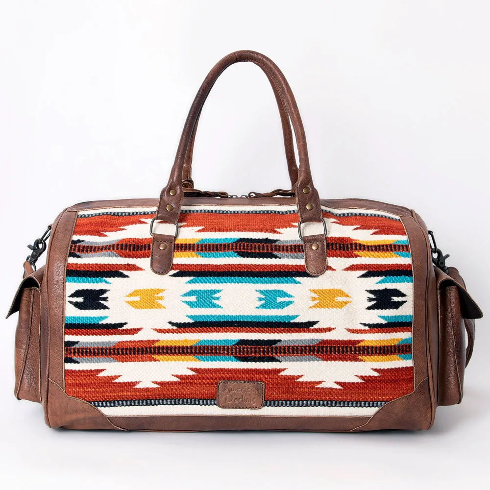 American Darling Duffel Saddle Blanket Genuine Leather Women Bag Western Handbag Purse