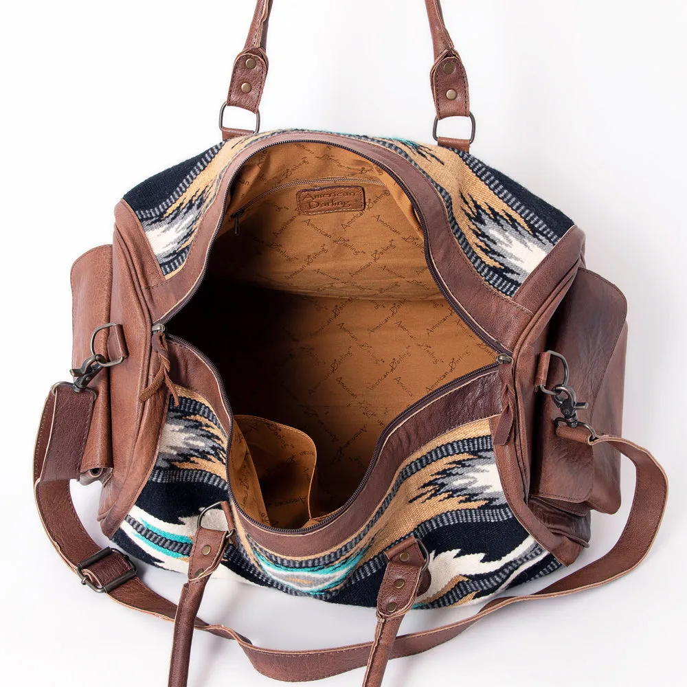 American Darling Duffel Saddle Blanket Genuine Leather Women Bag Western Handbag Purse