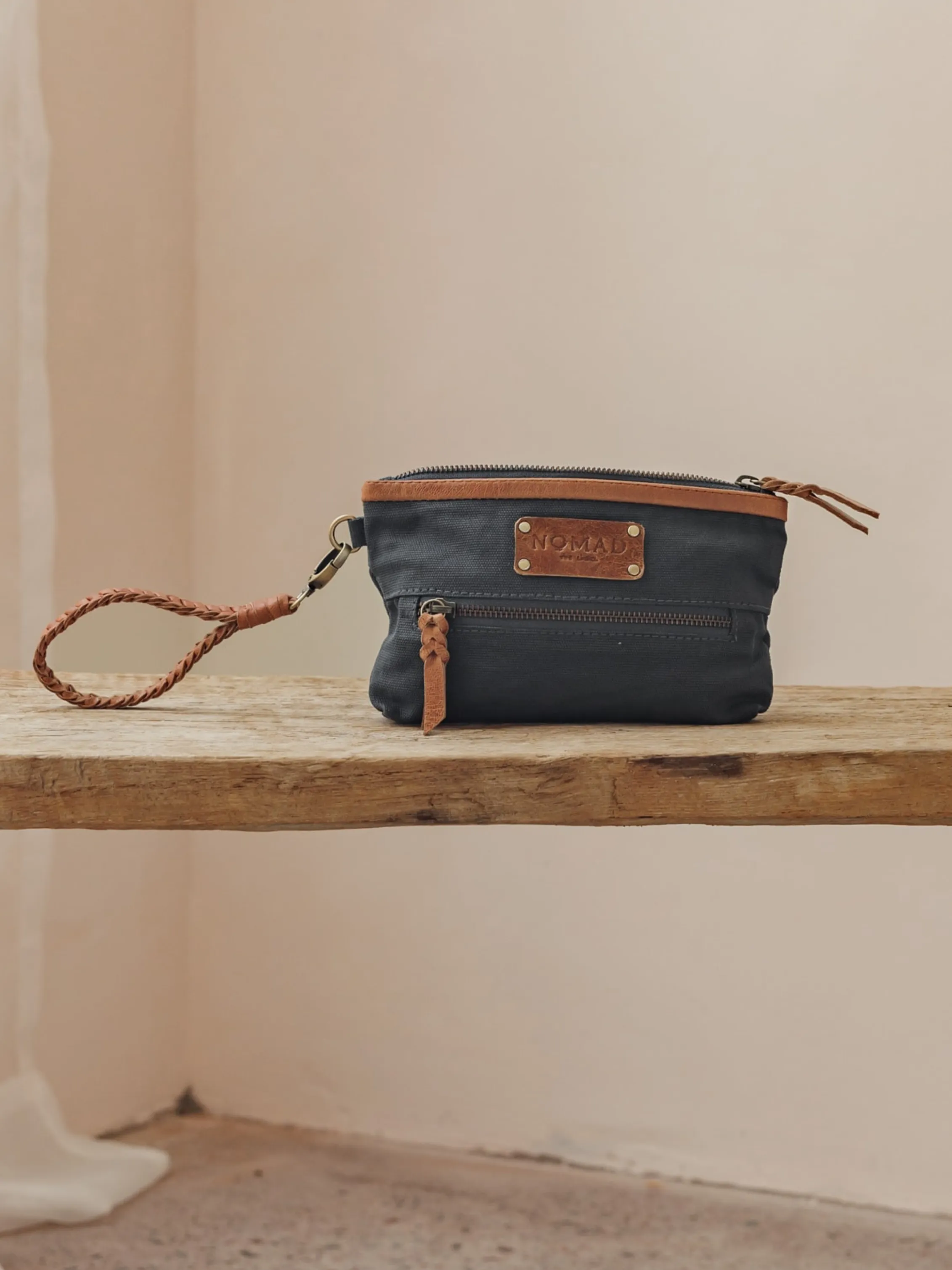 Avalon Canvas Clutch Charcoal