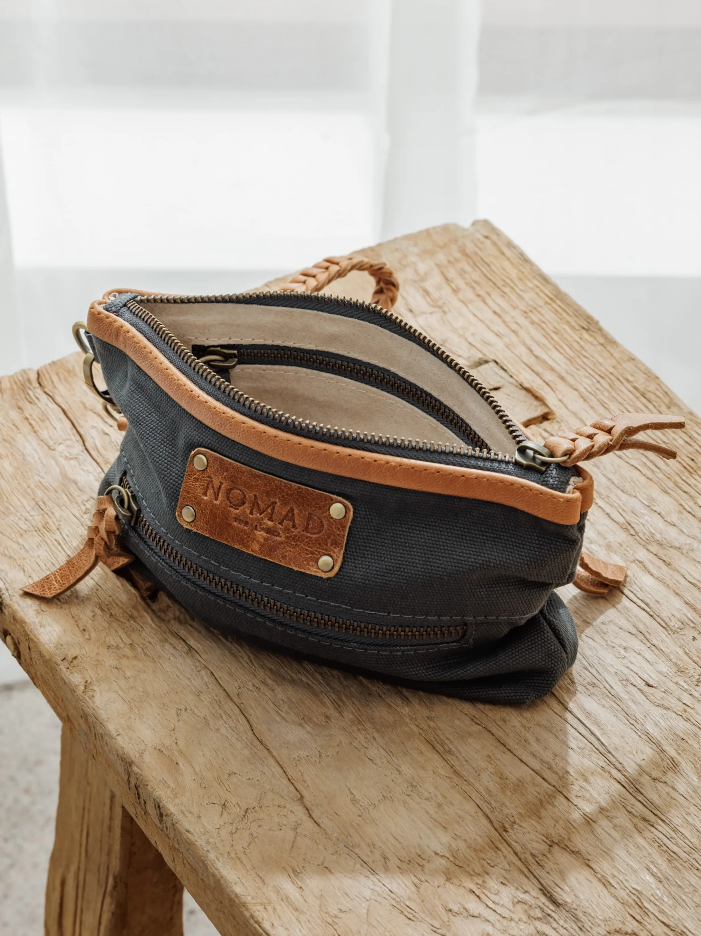 Avalon Canvas Clutch Charcoal