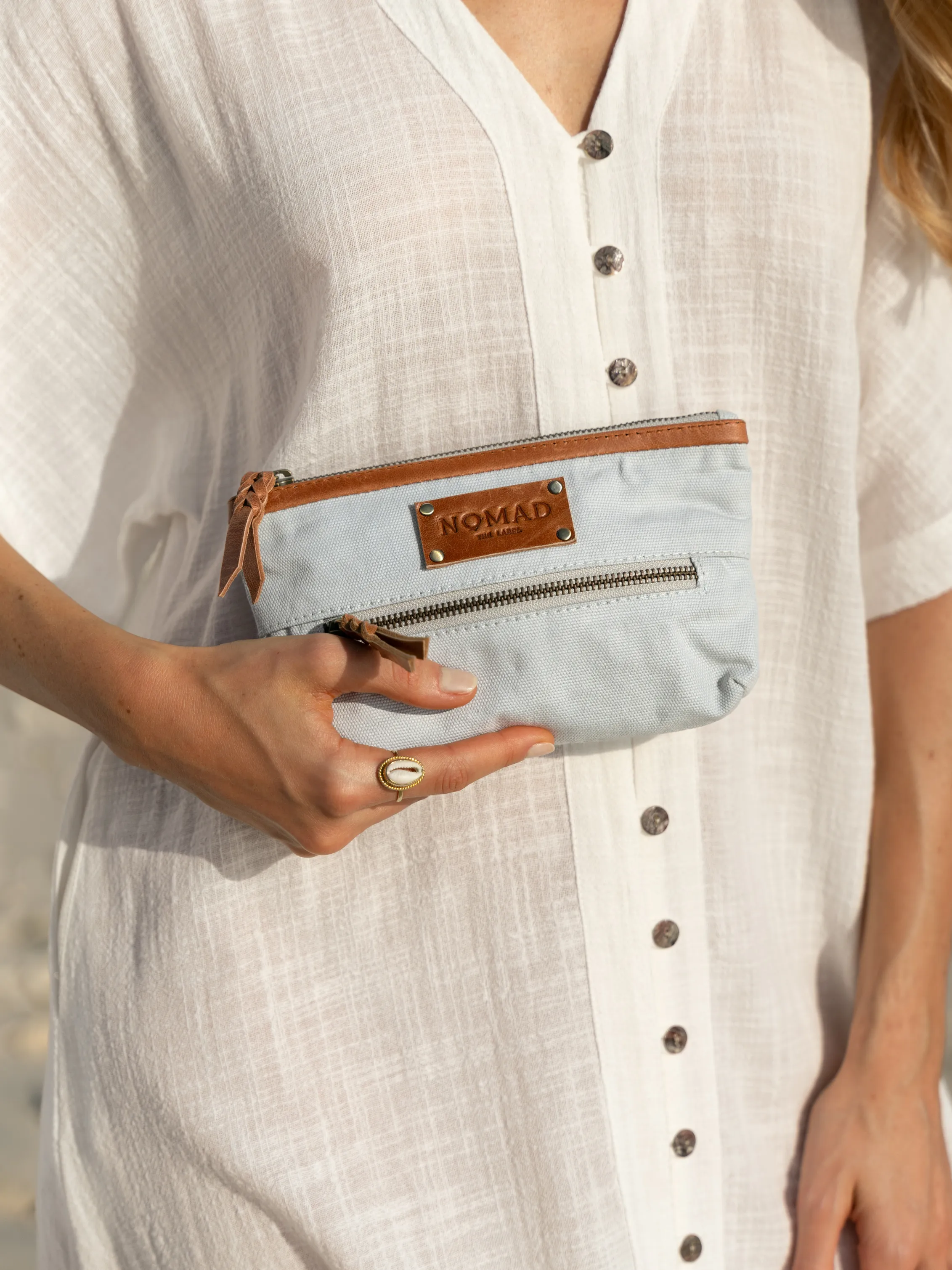 Avalon Canvas Clutch Slate Blue