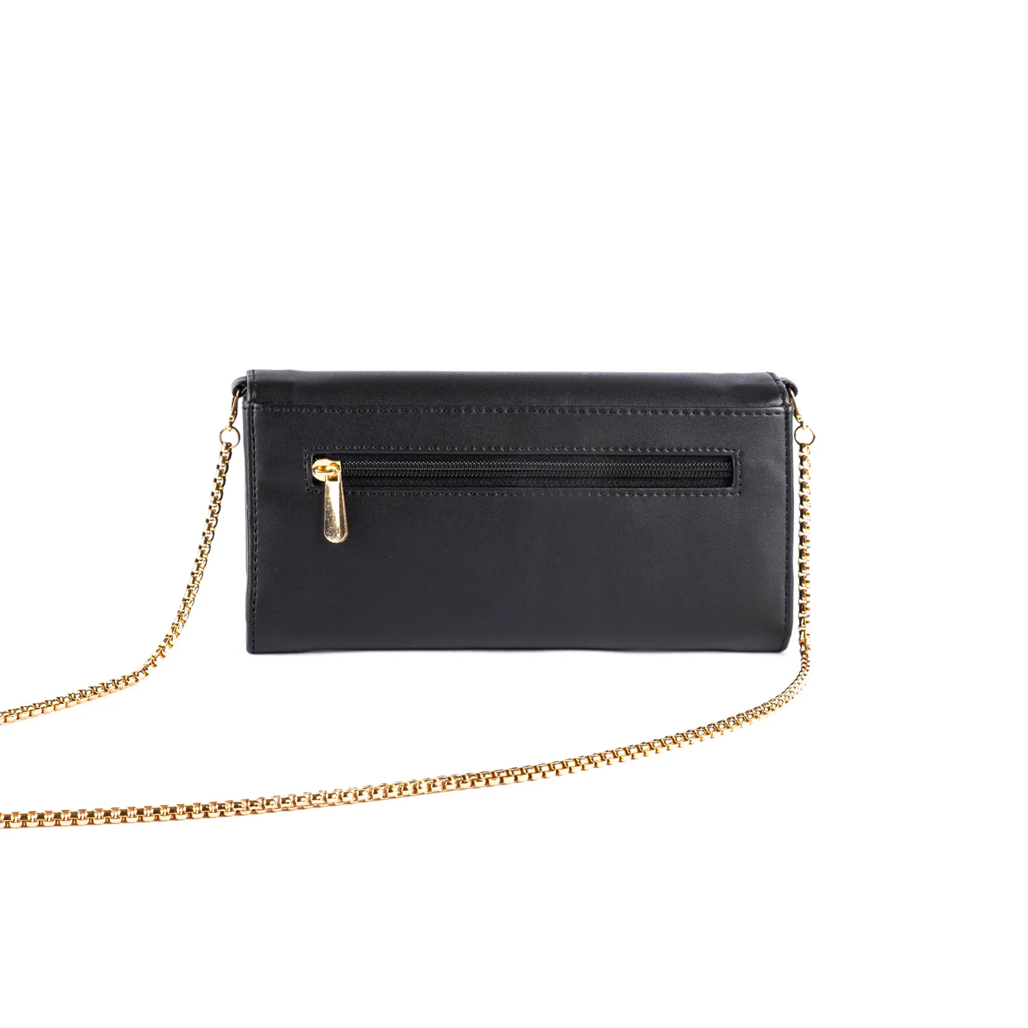 Charcoal Chic Clutch Wallet cum Sling