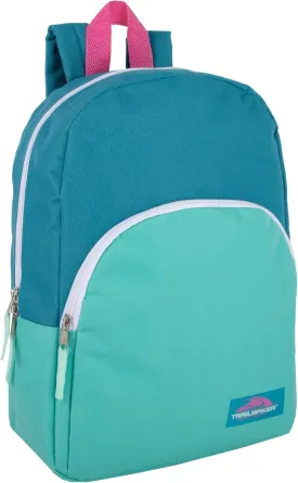 Color Block Backpacks for School Boys and Girls, 15 Inch Two Tone Backpack for Classroom, Work, Travel for Kids and Adults