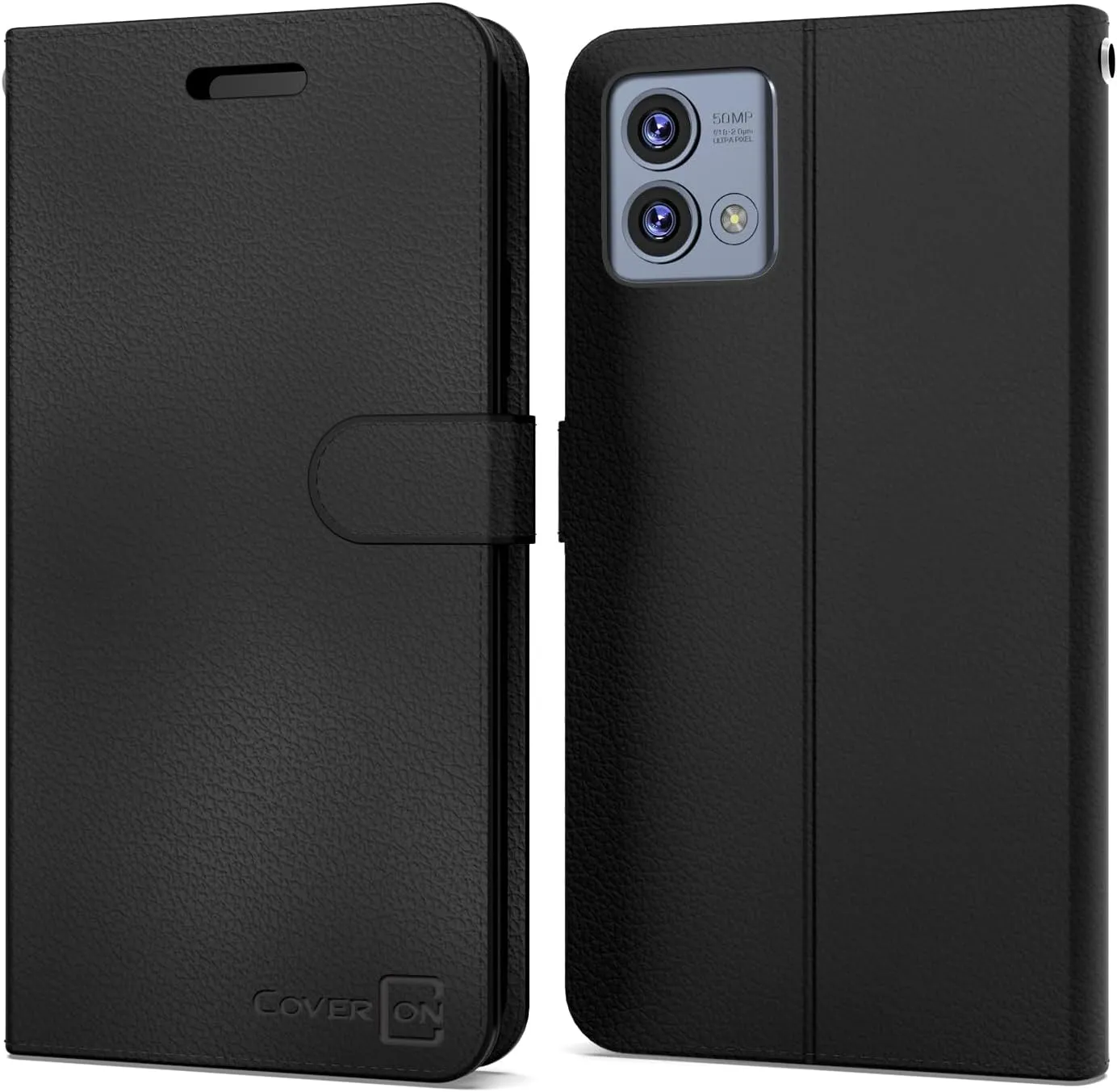 CoverON Pouch For Motorola Moto G Stylus 5G 2023 Wallet Case, RFID Blocking Flip Folio Stand Vegan Leather Phone Cover Carrying Sleeve 6 Credit Card Holder Clutch Fit Moto G Stylus 5G Phone Case