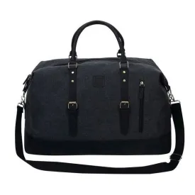 Escape Classic Canvas Large Travel Bag | Black With Black Trim
