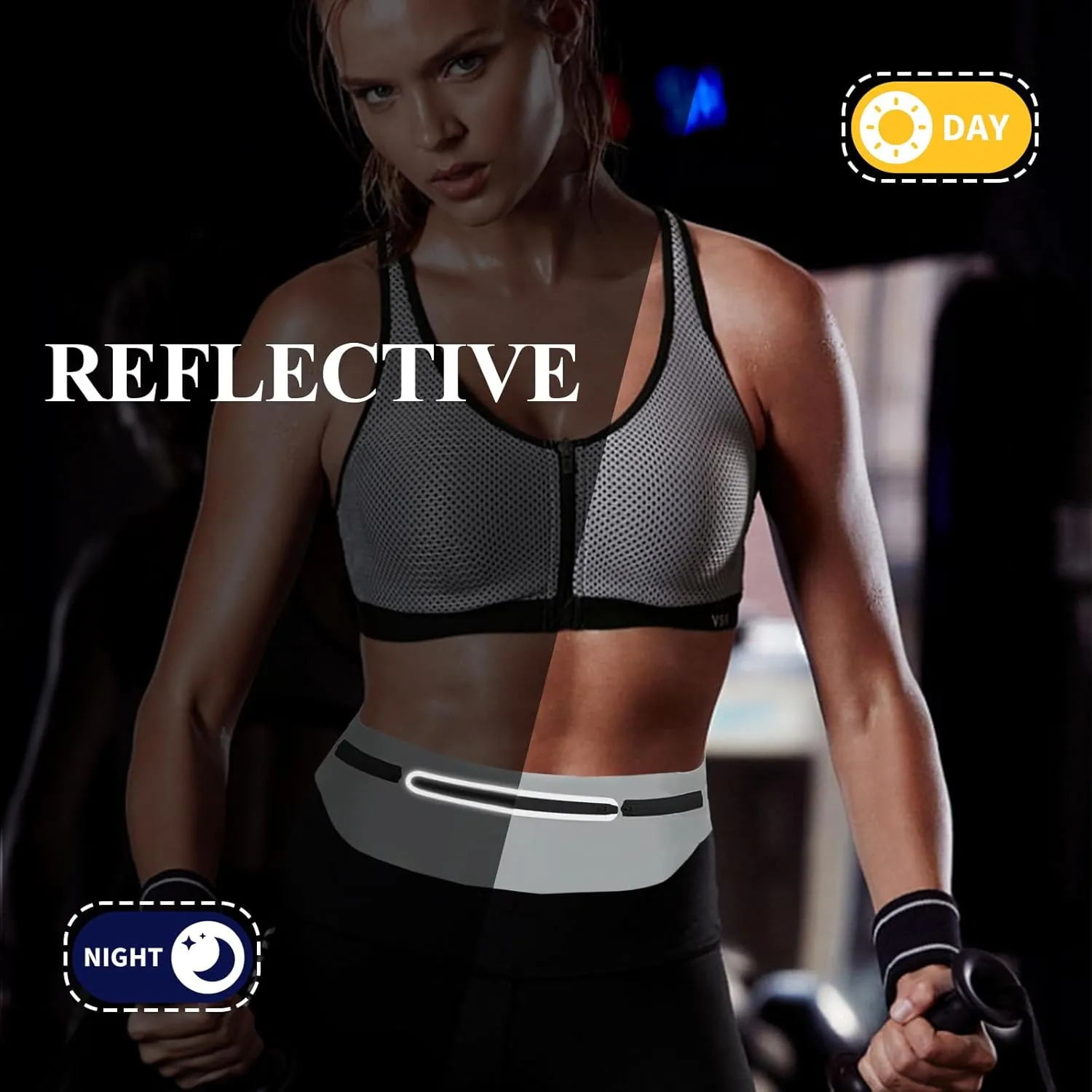 Fanny Pack for Men,Waterproof Sports Running Belt Bag for Women Crossbody Waist Bag Thin Waist Pack Fits Runner Travel Hiking Fishing Workout Cycling Walking Everywhere Carry Phone Pouch Grey