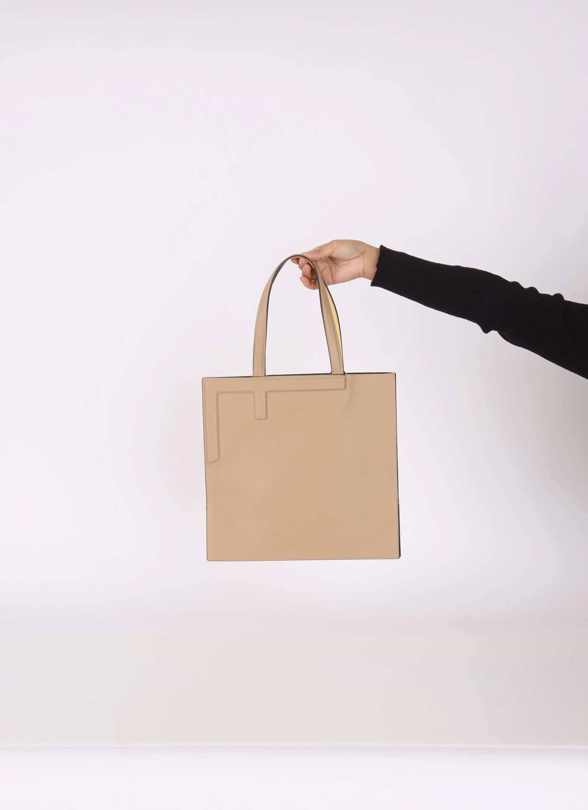 Fendi Leather Foldover Flip Tote