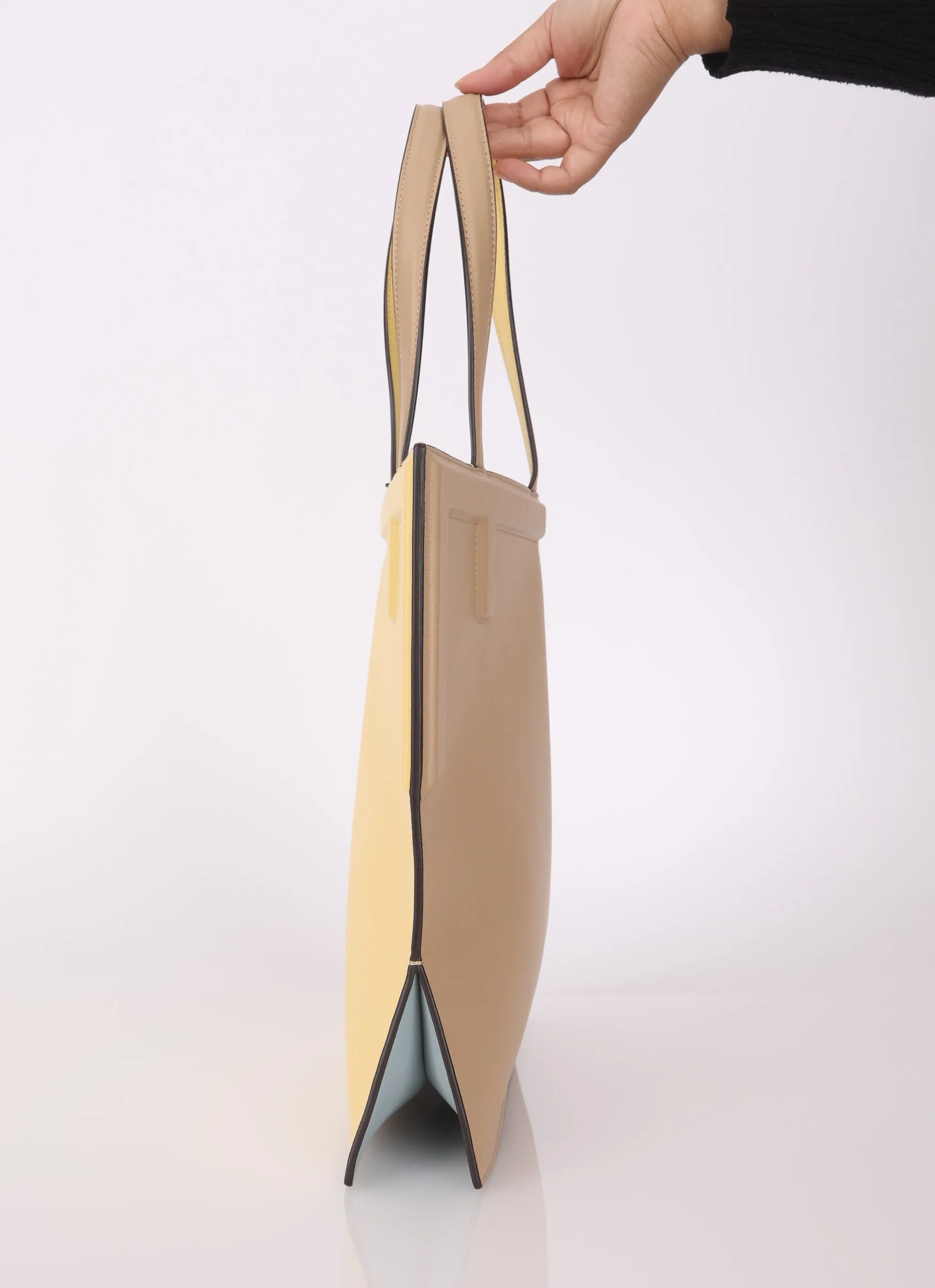 Fendi Leather Foldover Flip Tote
