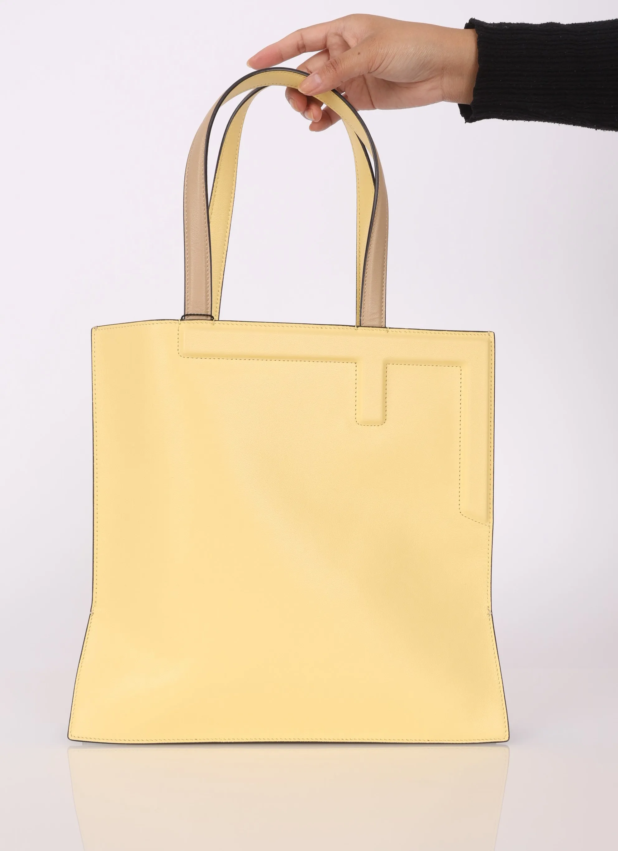 Fendi Leather Foldover Flip Tote