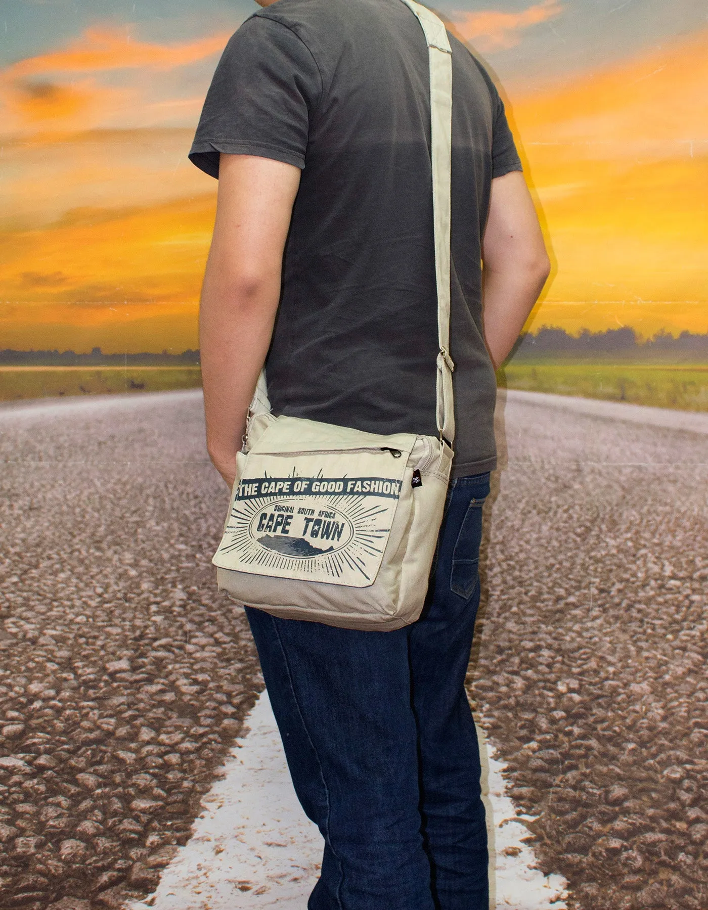 Fino SKH-169 Unisex Souvenir Canvas Crossbody/ Sling Bag