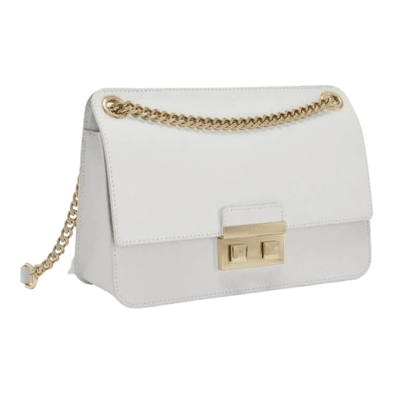 Furla Bella Small Crossover Bag - Talco White