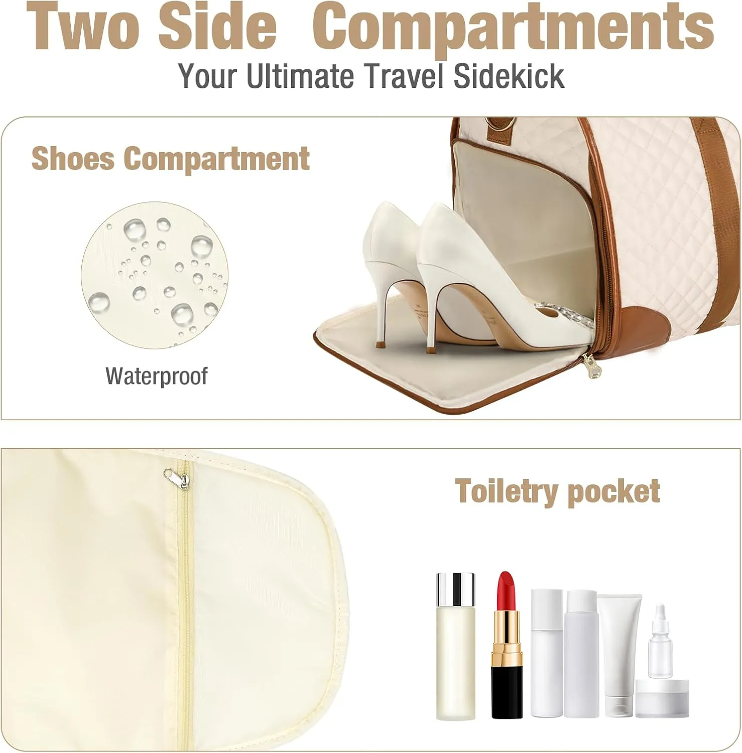 Garment Bag for Travel, 3 in 1 Convertible Jenni Bag Roomy Design Duffle Suit Bags with Water-Resistant Shoe Pouch, Overnight Halfday Weekender Bags for Women Hanging Clothes