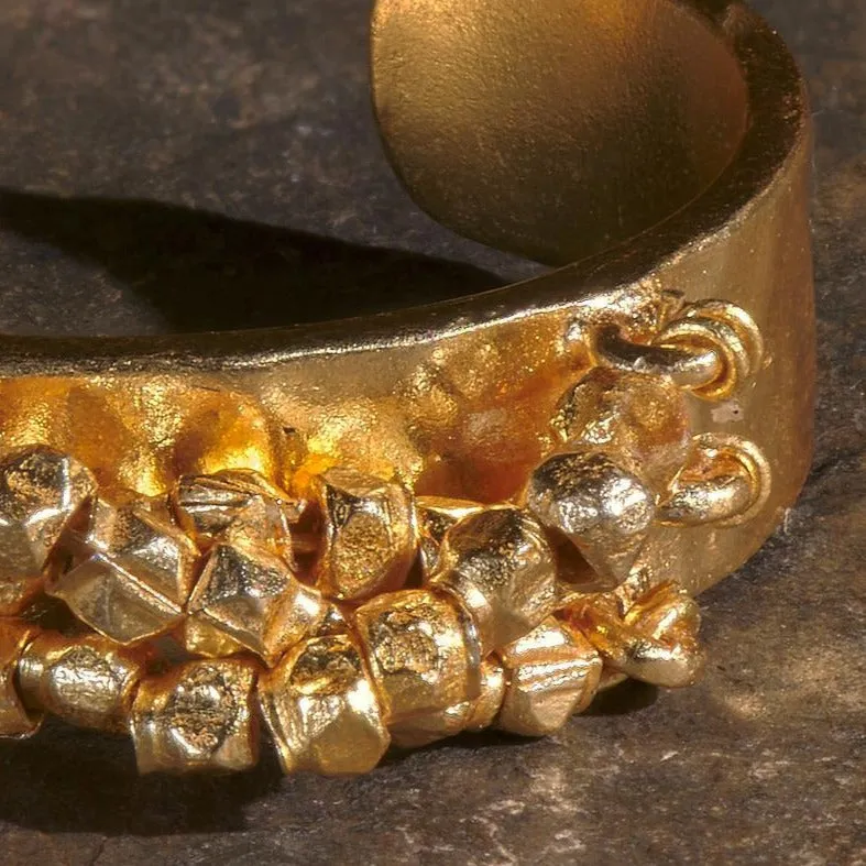 Gold Plated Beaded Ring