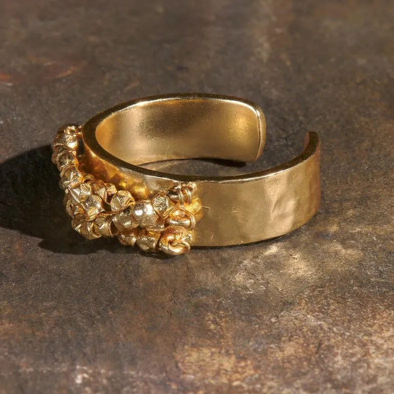 Gold Plated Beaded Ring