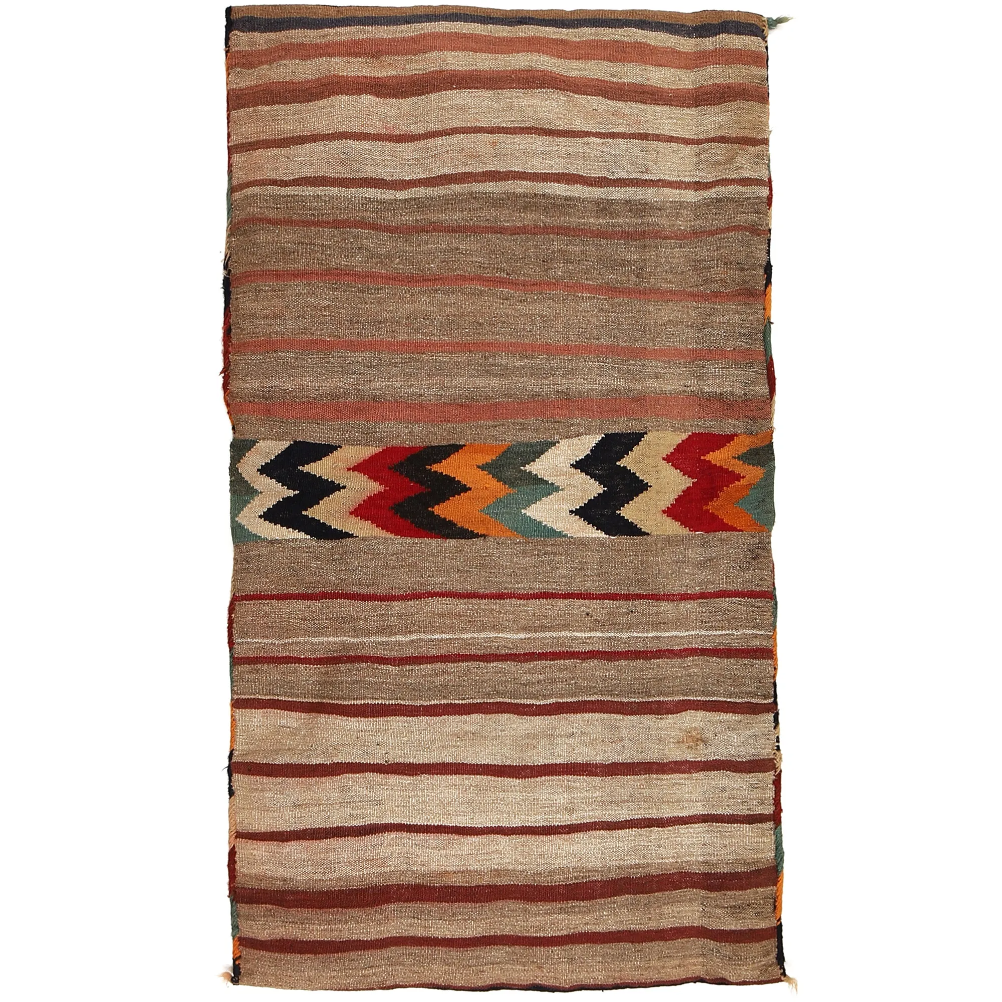 Hand Knotted Saddle Bag Area Kilim 2' 7" x 4' 8" ft / 79 x 143 cm - No. G22484
