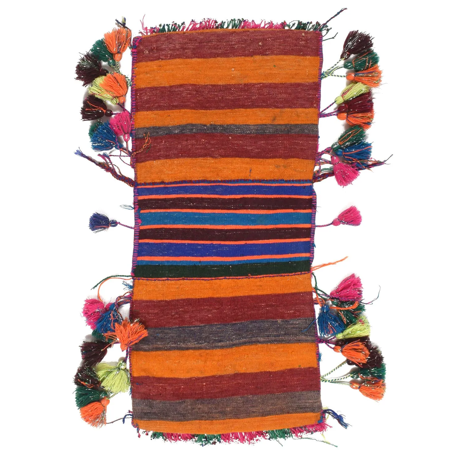 Hand Knotted Saddle Bag Area Rug 1' 1" x 2' 7" ft / 34 x 78 cm - No. Y14210