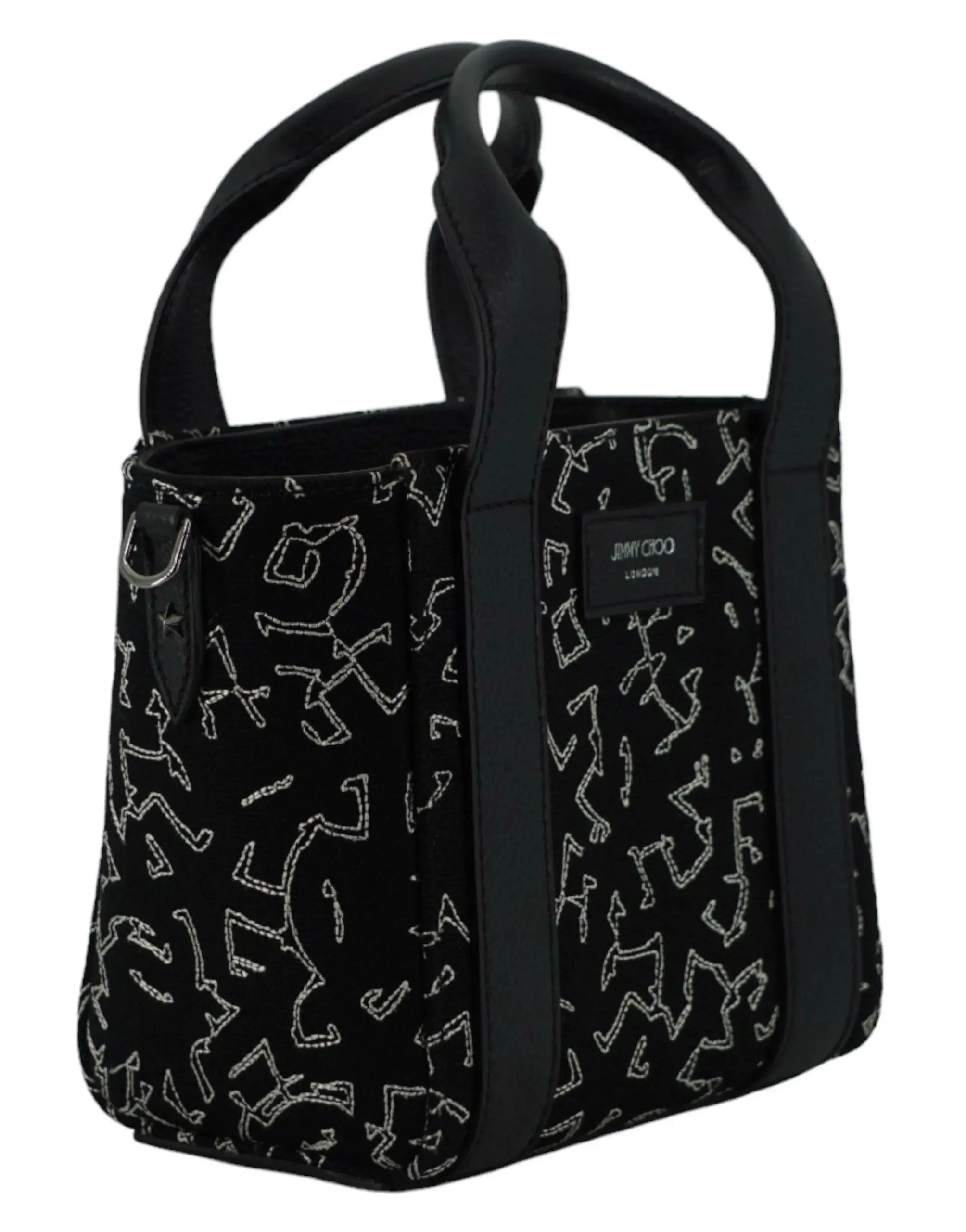 Jimmy Choo Artwork Printed Patent Leather Tote Bag