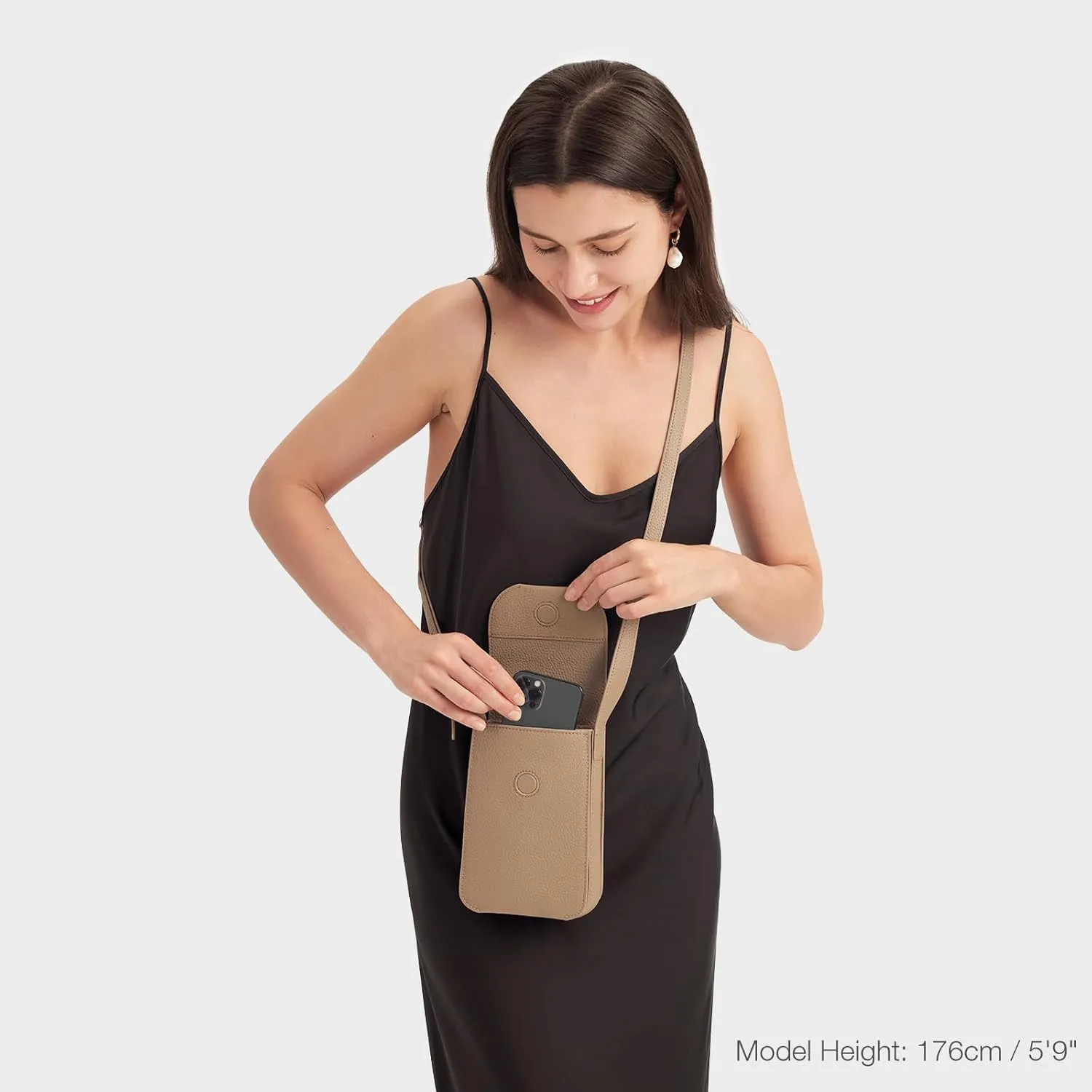 Kattee Small Crossbody Bags for Women Trendy, Leather Phone Purses Wallet Shoulder Handbags Travel with Card Slots