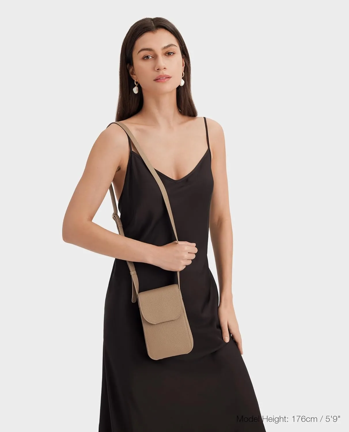 Kattee Small Crossbody Bags for Women Trendy, Leather Phone Purses Wallet Shoulder Handbags Travel with Card Slots