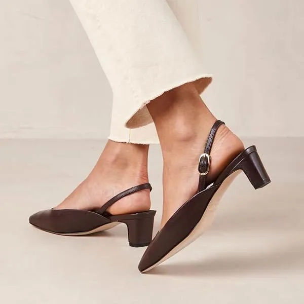Lindy Coffee Brown | Slingback pump