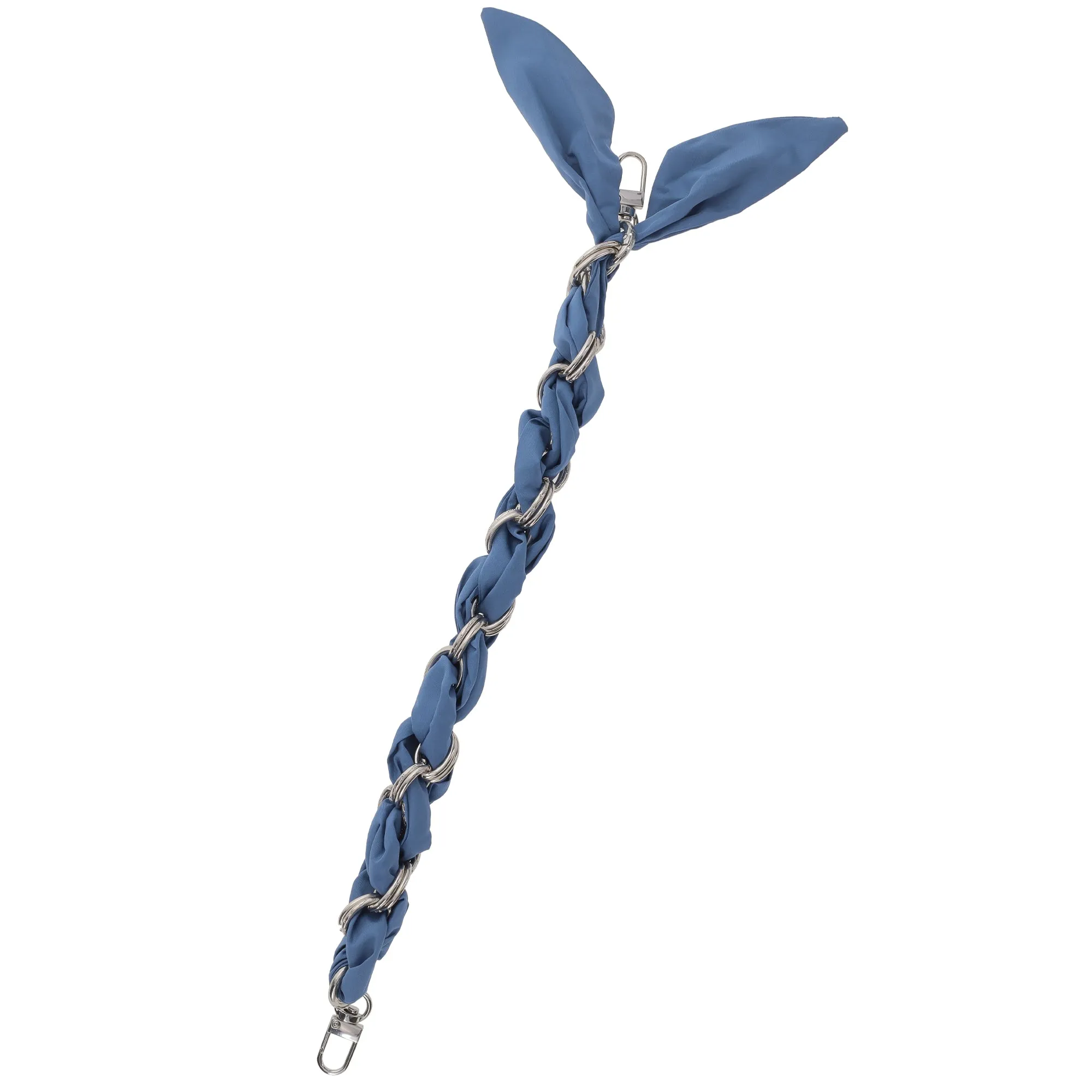 Luxury Satin Scarf: Songbird Silk, Chain Wrist & Clip