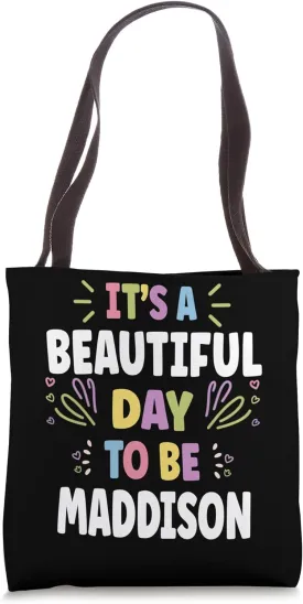 MADELEINE Personalized Name Beautiful Day MADELEINE Tote Bag