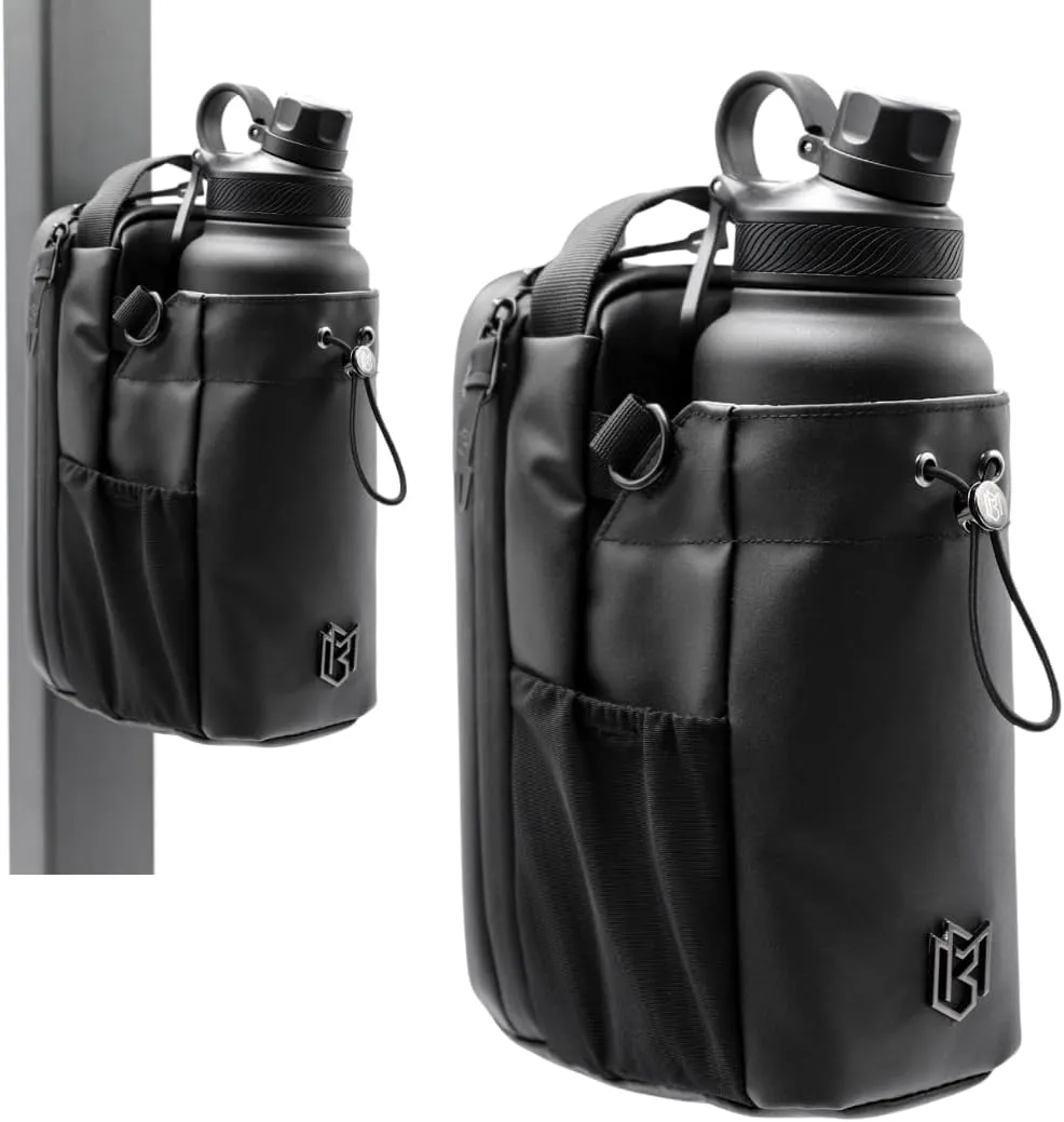 Magnetic Gym Bag for Men and Women – Sling Bottle with Magnetic Attachment | Water Bottle Holder, Gym Pouch, Crossbody Bag for Travel, Sports, Work, Fitness
