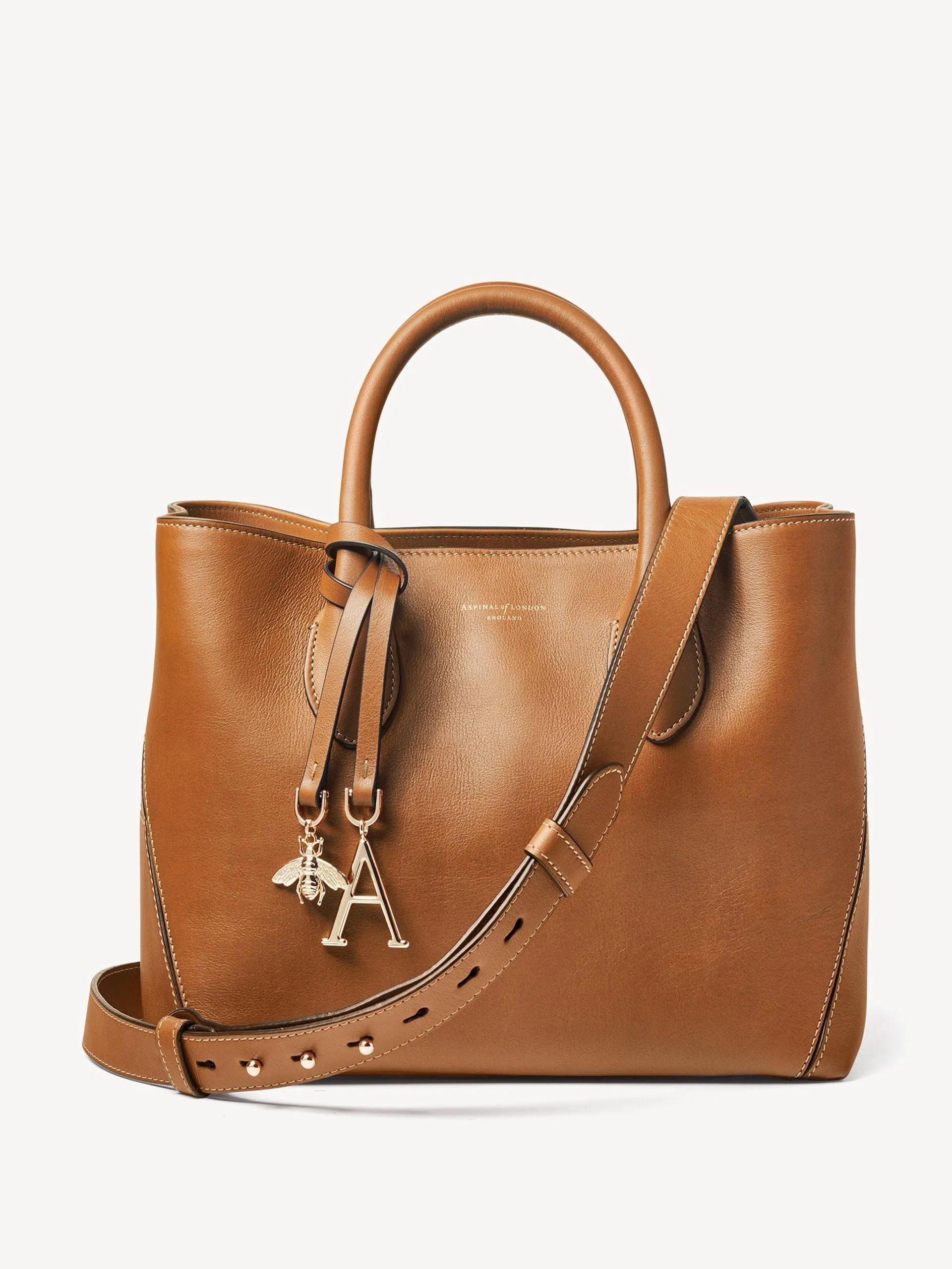Midi London tote bag in Smooth Tan