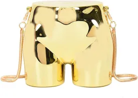 Mini Evening Bag for Women Novelty Hip Shaped Purse Handbag Acrylic Cluth Crossbody Purse