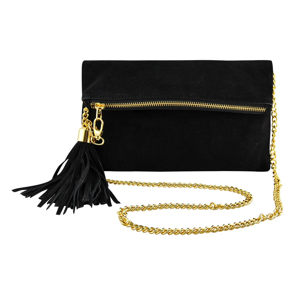 MONK August Clutch | Suede Tan