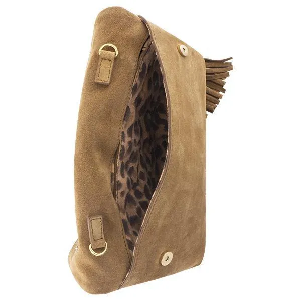 MONK August Clutch | Suede Tan
