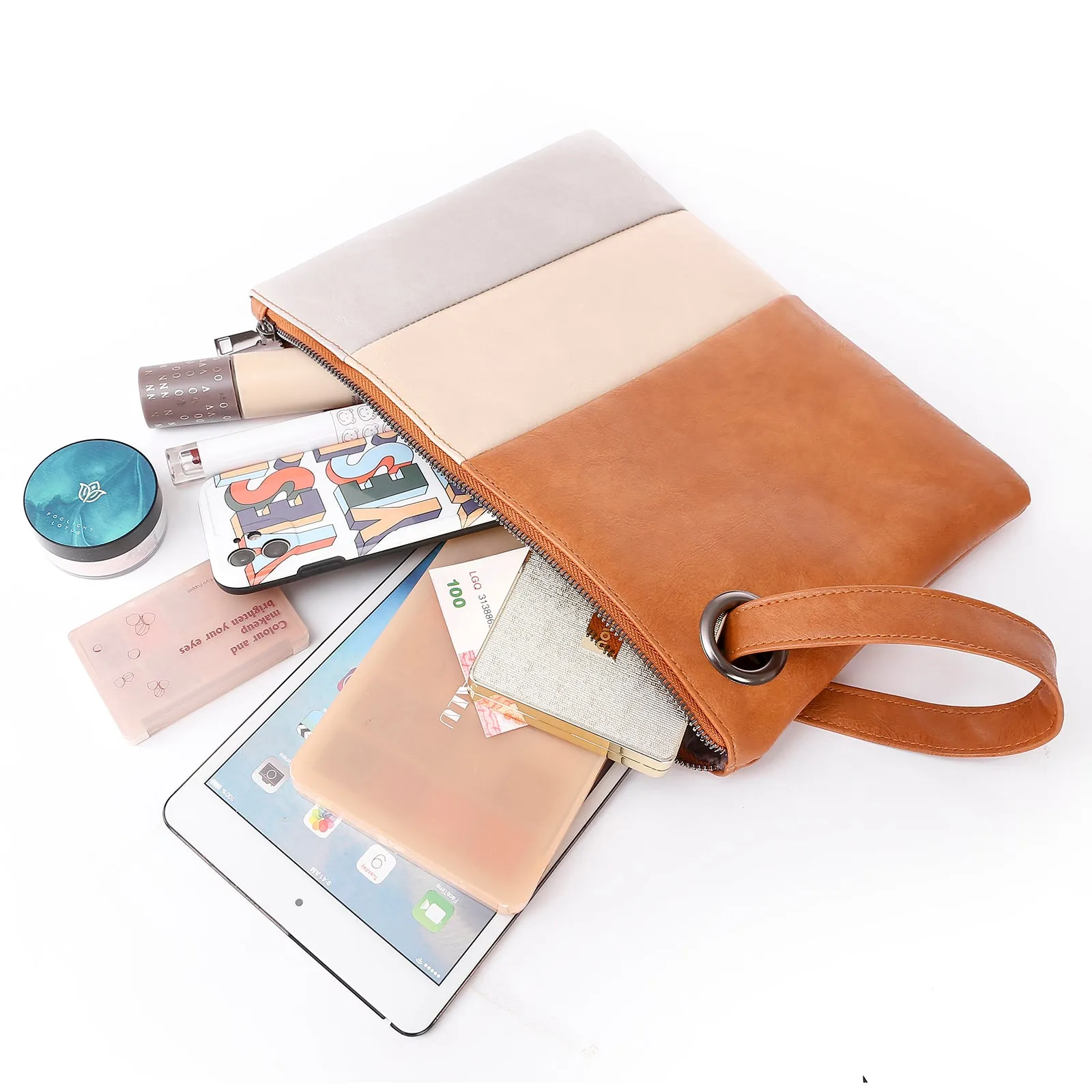 Paziye Spliced Clutch Bag