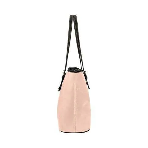 Peach Leather Tote Bag