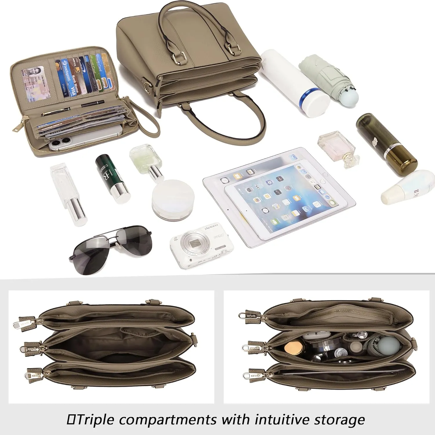 Purses and Wallet Set for Women Crossbody Top Handle Tote Satchel PU Leather Shoulder Bags