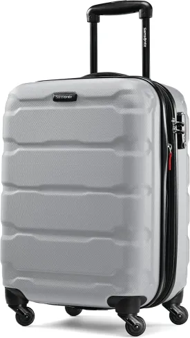Samsonite Omni PC Hardside Expandable Luggage with Spinner Wheels, Silver, Carry-On 20-Inch