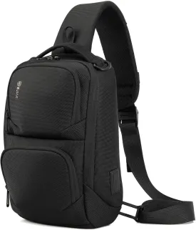Sling Backpack Men, Waterproof Shoulder Bag with USB Charging Port, Holds 9.7 Inch ipad, Sling Bag for Traveling, Sporting, Cycling, Daily