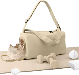 Small Duffle Bag for Women Men,Travel Gym Duffle Bag, Lightweight Small Travel Bag With Shoe Compartment & Wet Pocket, Perfect for Men & Women, Travel, Gym, Swim, Yoga, Weekend Bags