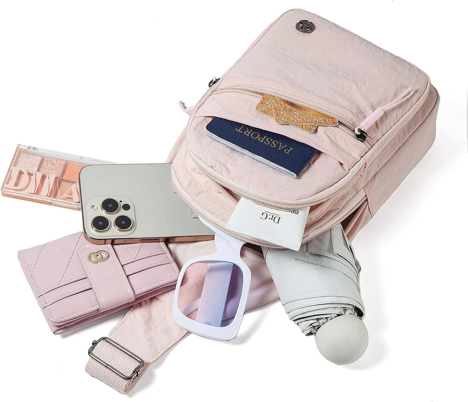 Small Sling Bag for Women, Sling Backpack Daypack Fanny Pack Crossbody Bags for Hiking Travel Sports Running