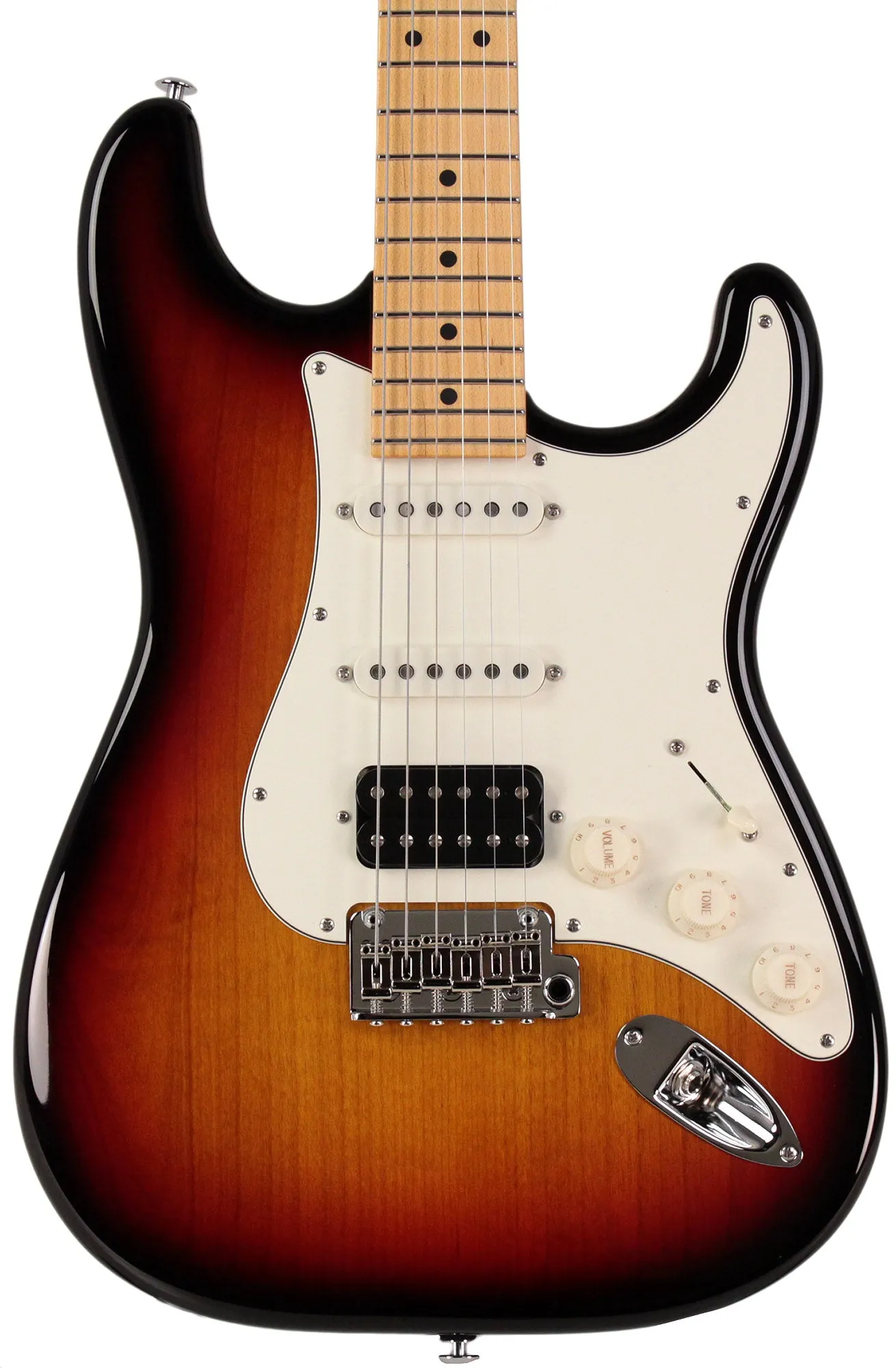 Suhr Classic S HSS Guitar, 3 Tone Burst, Maple