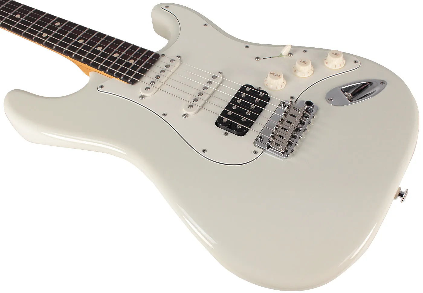 Suhr Classic S HSS Guitar, Olympic White, Rosewood