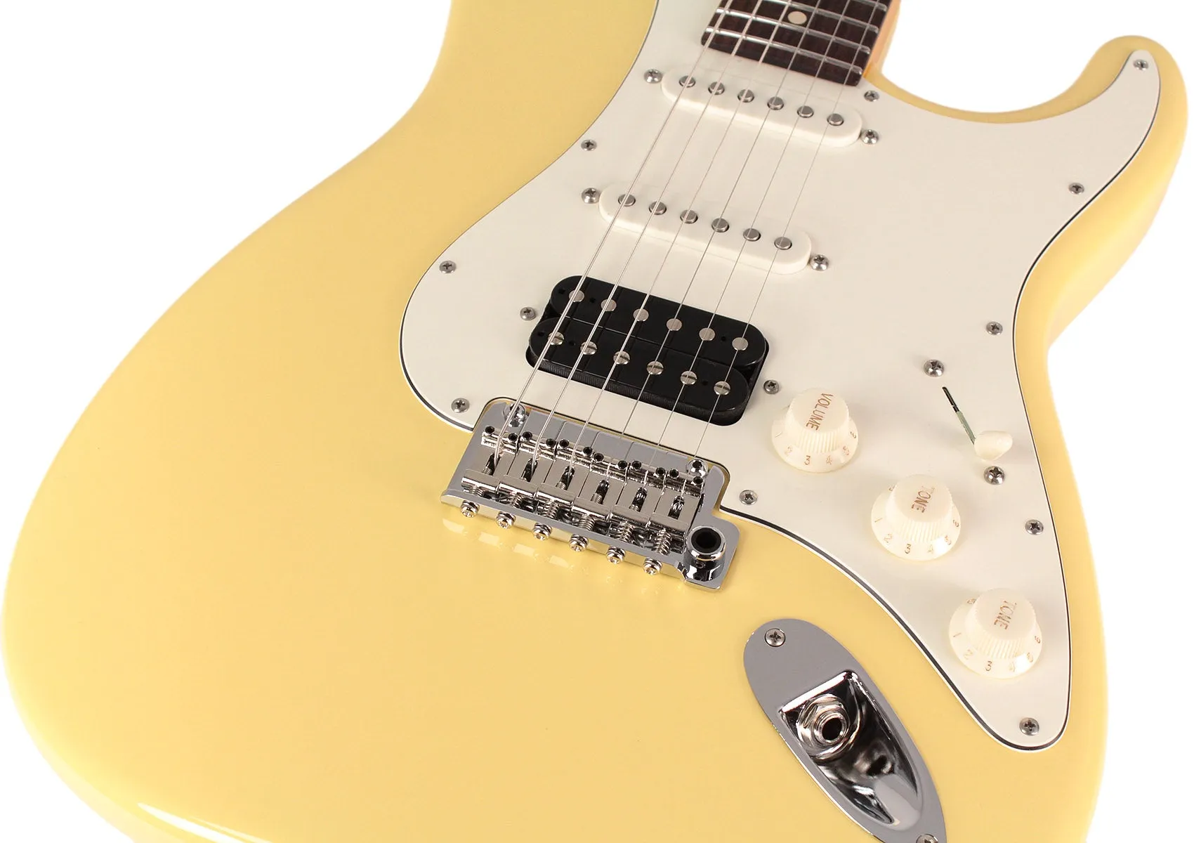 Suhr Classic S HSS Guitar, Vintage Yellow, Rosewood